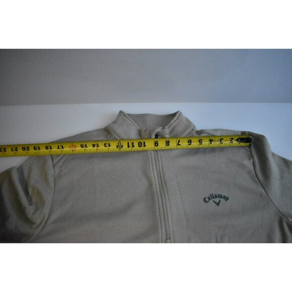 Callaway Golf Men's Med Pullover Quarter Zip Jacket Performance Grey Black - Picture 4 of 8